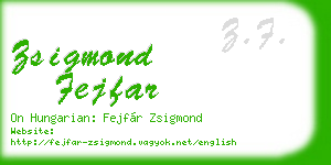 zsigmond fejfar business card